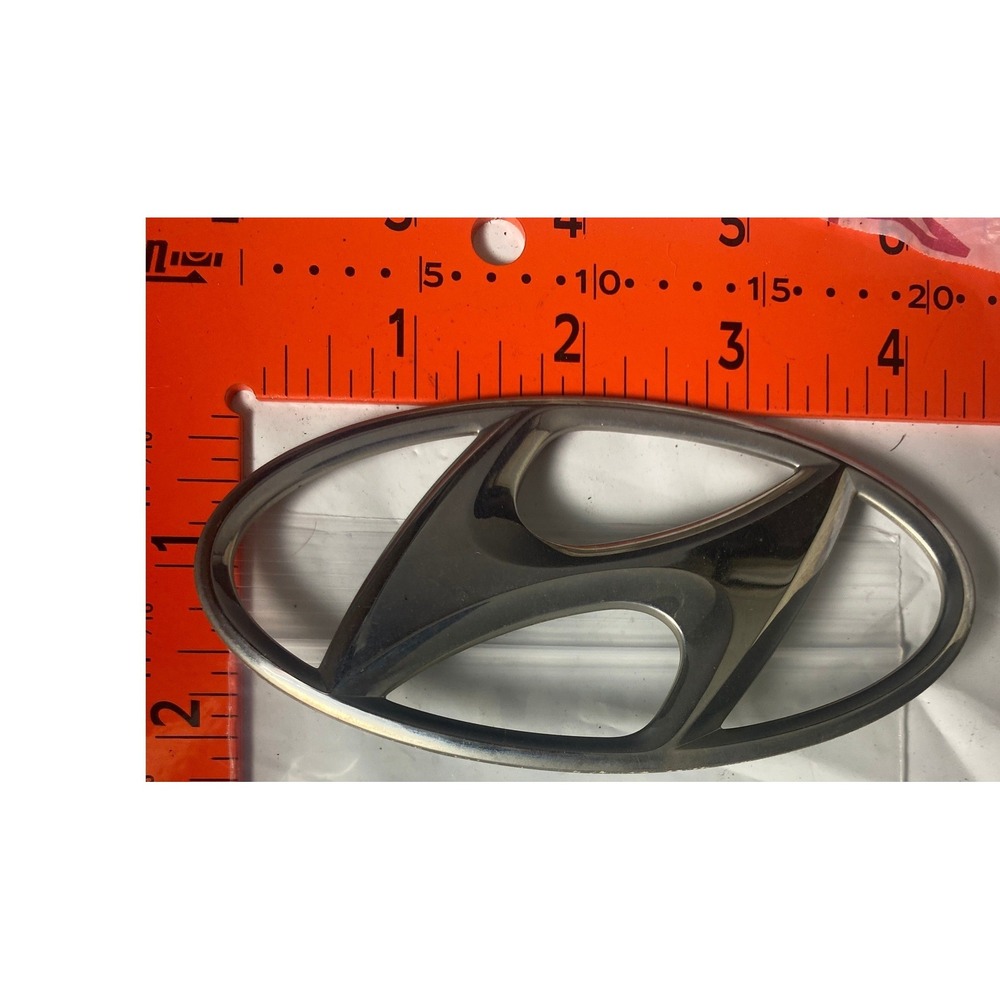Hyundai Chrome Oval H Emblem Logo Badge Replacement OEM 4.5" x 2.25" Front Rear